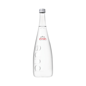 Evian Natural Mineral Water Glass 750ml